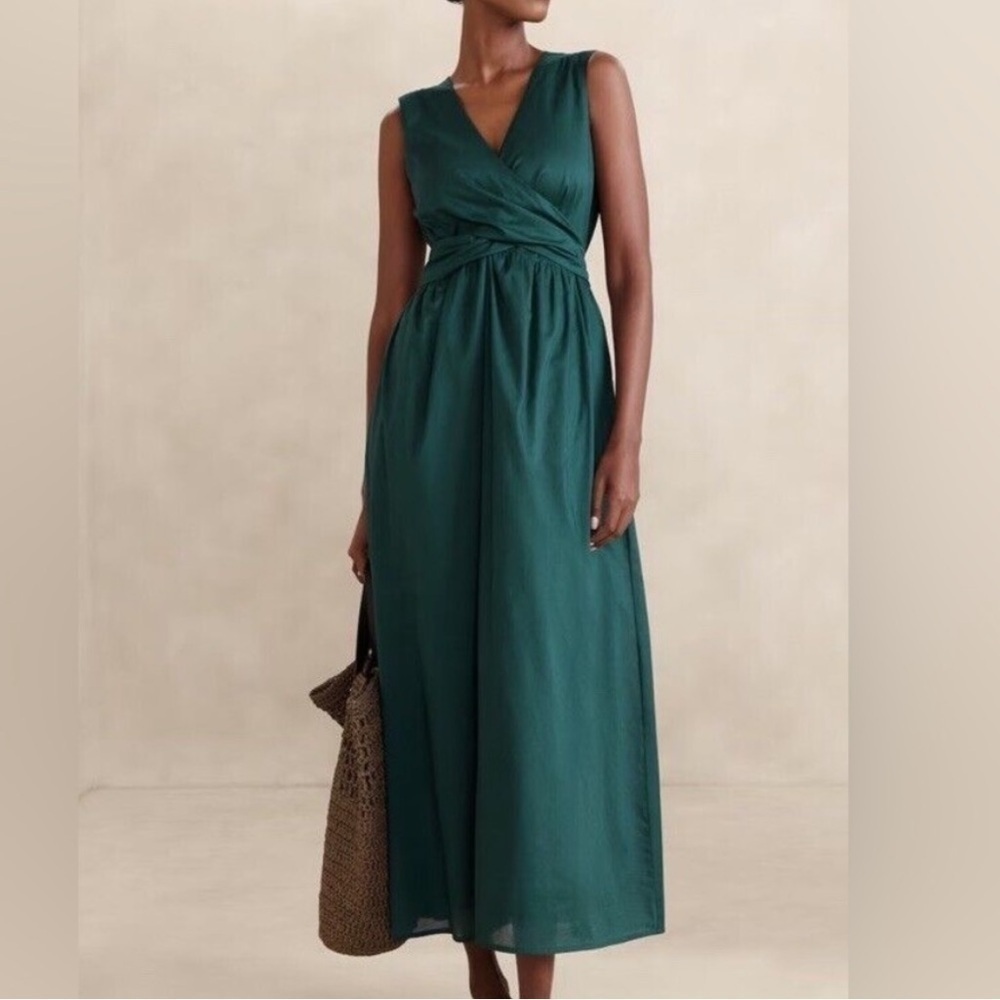 Banana Republic jade green dress size 2 NWT